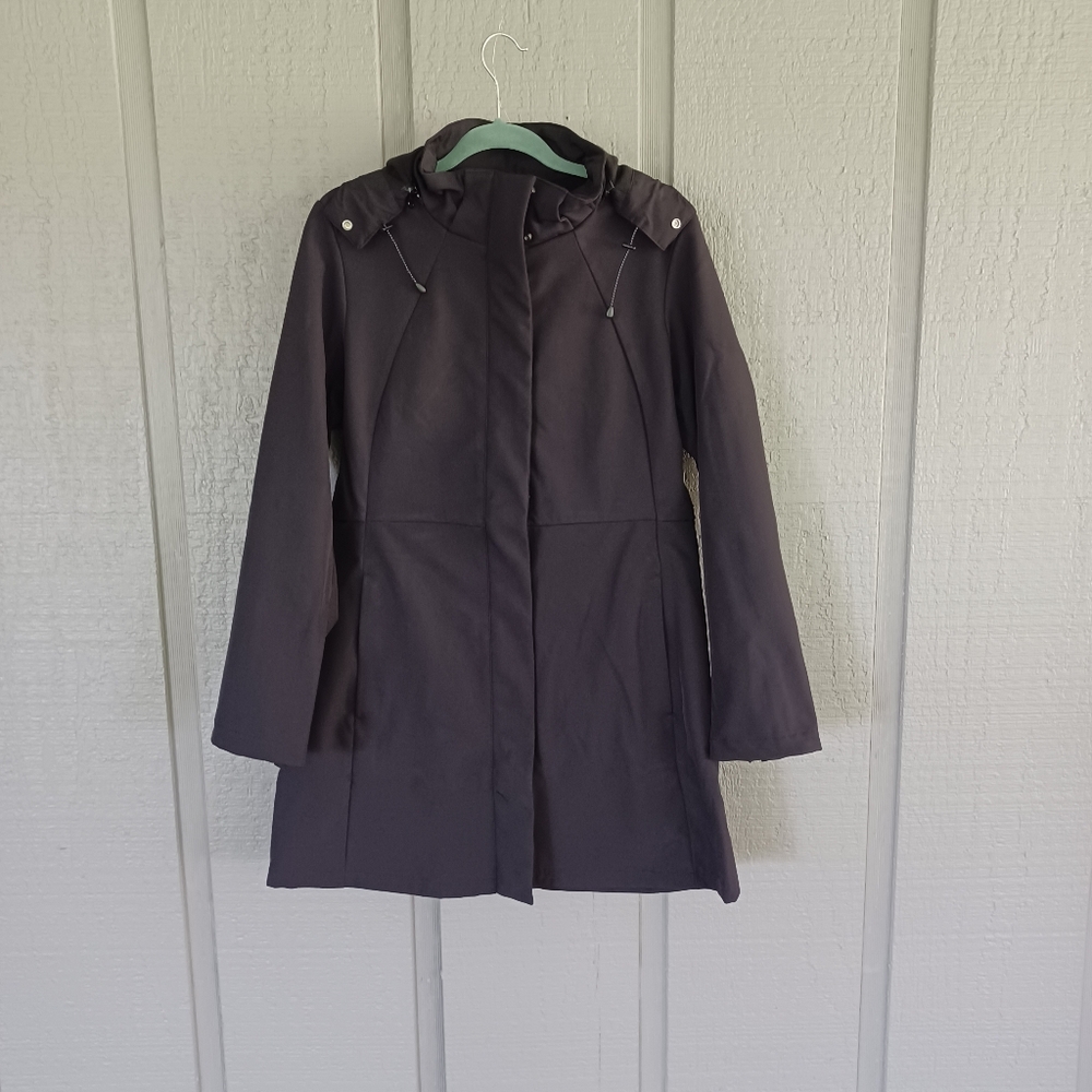 Design Collective Women Jacket Size M Women Black Removeable Hood Zip Pockets